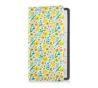GuoChe Passport Holder Women Monochrome Dinosaurs PU Leather Passport Covers Travel Accessory 5.7 * 4.3in