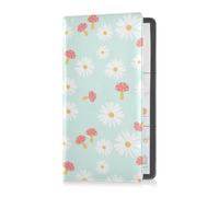 GuoChe Passport Holder Women Navy Blue Fish Bubbles PU Leather Passport Covers Travel Accessory 5.7 * 4.3in