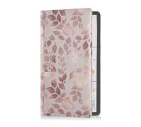 GuoChe Passport Holder Women Orange Black Buffalo Plaid PU Leather Passport Covers Travel Accessory 5.7 * 4.3in