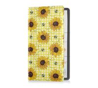 GuoChe Passport Holder Women Orange Blue Plaid PU Leather Passport Covers Travel Accessory 5.7 * 4.3in