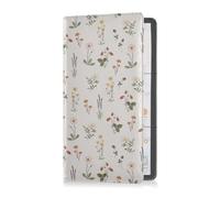 GuoChe Passport Holder Women Polka Dots Dark Blue Mid Century Modern PU Leather Passport Covers Travel Accessory 5.7 * 4.3in