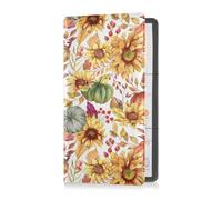 GuoChe Passport Holder Women Polka White Dots on Red Background PU Leather Passport Covers Travel Accessory 5.7 * 4.3in