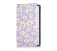 GuoChe Passport Holder Women Purple Buffalo Plaid PU Leather Passport Covers Travel Accessory 5.7 * 4.3in