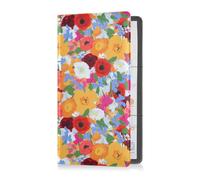GuoChe Passport Holder Women Purple Graffiti PU Leather Passport Covers Travel Accessory 5.7 * 4.3in