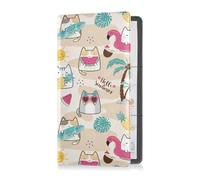 GuoChe Passport Holder Women Rainbow PU Leather Passport Covers Travel Accessory 5.7 * 4.3in