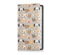 GuoChe Passport Holder Women Red and Blue Fly Agarics and Leaves PU Leather Passport Covers Travel Accessory 5.7 * 4.3in