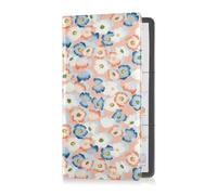 GuoChe Passport Holder Women Roses Buds and Dragonflies PU Leather Passport Covers Travel Accessory 5.7 * 4.3in