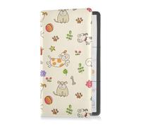 GuoChe Passport Holder Women Shiny Rainbow Hearts PU Leather Passport Covers Travel Accessory 5.7 * 4.3in