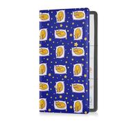 GuoChe Passport Holder Women Skull Rose Orange PU Leather Passport Covers Travel Accessory 5.7 * 4.3in