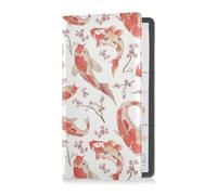 GuoChe Passport Holder Women Spring Blue Flowers PU Leather Passport Covers Travel Accessory 5.7 * 4.3in