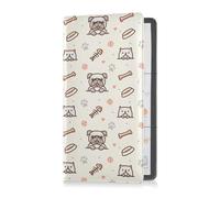 GuoChe Passport Holder Women Transportation Orange Background PU Leather Passport Covers Travel Accessory 5.7 * 4.3in