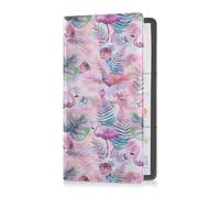 GuoChe Passport Holder Women Waves and Whale PU Leather Passport Covers Travel Accessory 5.7 * 4.3in