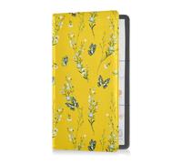 GuoChe Passport Holder Women Western Cow Skull Black White PU Leather Passport Covers Travel Accessory 5.7 * 4.3in