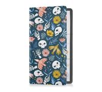 GuoChe Passport Holder Women White Black Buffalo Plaid PU Leather Passport Covers 5.7 * 4.3in