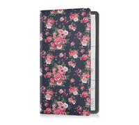 GuoChe Passport Holder Women White Buffalo Plaid PU Leather Passport Covers Travel Accessory 5.7 * 4.3in