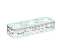 GuoChe Per forniture artistiche con coperchio in plastica trasparente matita box doppio ponte penne Marker caso