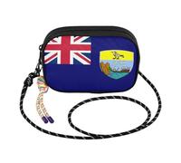 GuoChe Piccola borsa a tracolla da donna pratica con scomparti per carte di credito borsa per cellulare Buon pasto, bandiera, di, sant'elena, ascensione, e, tristano da, One Size