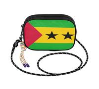 GuoChe Piccola borsa a tracolla da donna pratica con scomparti per carte di credito borsa per cellulare Buon pasto, Bandiera nazionale di S?o Tomé e Príncipe, One Size