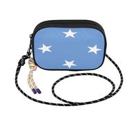 GuoChe Piccola borsa a tracolla nera da donna alla moda con scomparti per carte di credito borsa a tracolla Walk the dog, Bandiera nazionale degli Stati Federati di, One Size