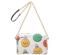 GuoChe Piccola borsa a tracolla per le donne in pelle vegana Croos borse per il corpo impermeabile borsa a tracolla con motivo palline di Natale
