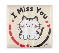 GuoChe Porta carte di credito e assicurazione auto in pelle PU per uomo donna portafoglio accessori custodia per carte, documenti essenziali, patente di guida veicolo documenti I Miss You Cartoon