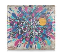 GuoChe Porta carte di registrazione e assicurazione auto in pelle di alta qualità, accessori per camion per carta d'identità, patente di guida, carte di contatto chiave Ogni giorno è un nuovo inizio