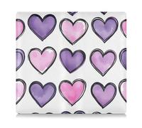 GuoChe Porta documenti in pelle per assicurazione e carta d'identità per uomo e donna portafoglio documenti per autista proprietari di auto rimorchio moto barca viola rosa cuore acquerello