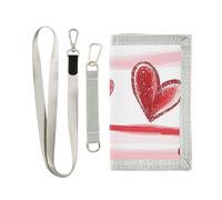 GuoChe Portafogli da viaggio per bambini dai 6 ai 18 anni, per sport all'aria aperta, con porta carte di credito e contanti, design carino con amore