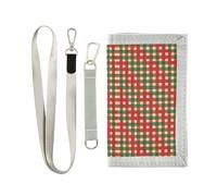 GuoChe Portafogli per bambini per ragazzi e ragazze dai 6 ai 18 anni, tasca portamonete con cerniera a quadri colorati