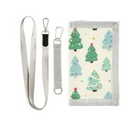 GuoChe Portafogli per bambini per ragazzi e ragazze dai 6 ai 18 anni, tasca portamonete con cerniera, alberi di Natale colorati