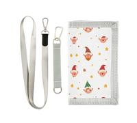 GuoChe Portafogli per bambini per ragazzi e ragazze dai 6 ai 18 anni, tasca portamonete con cerniera Elfi di Natale