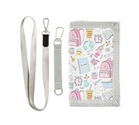 GuoChe Portafogli per bambini per ragazzi e ragazze, portafoglio a tre ante per 6-18 anni, portafoglio per bambini con tasca portamonete con cerniera, portafoglio carino per la scuola