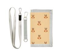 GuoChe Portafogli per ragazzi a tre ante per sport all'aria aperta per bambini portafogli carta d'identità sottile portamonete piccolo motivo renna