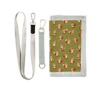 GuoChe Portafogli per sport all'aria aperta, 6-18 anni, da viaggio, per bambini e ragazzi, carino, porta carte di credito, tasca per contanti, borsa natalizia con scoiattolo