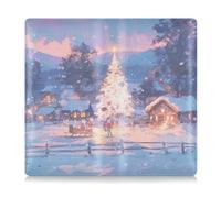 GuoChe Portafoglio in pelle di alta qualità per auto e tessera di assicurazione per uomo e donna, perfetto per autisti, proprietari di auto, rimorchi, moto, barche, albero di Natale in una scena