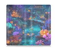 GuoChe Portafoglio in pelle premium per libretto e assicurazione auto, unisex, perfetto per documenti, carte, patente, castello di Halloween subacqueo