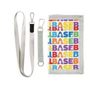 GuoChe Portafoglio per bambini da 6 a 18 anni, per sport all'aria aperta, viaggi, novità portafoglio per bambini colorato motivo lettera baseball