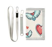 GuoChe Portafoglio per bambini in tela per sport all'aria aperta per età 9-12 anni tessuto con motivo ali leggere