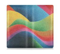 GuoChe Portaoggetti in pelle per auto e tessera di assicurazione per uomo e donna, per documenti, carte, patente vibrante e vorticoso con onde di colore