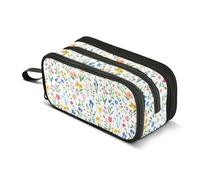 GuoChe Primavera Carino Fiori Colorati Sacchetti di Nylon Bianco Per Ragazze Adolescenti Astuccio Grande Capacità Per Le Ragazze Cancelleria per Preppy Scuola Adolescenti