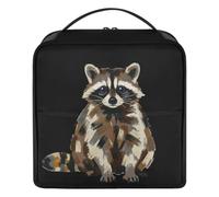 GuoChe Progettato Standing Makeup Bag Cute Baby Grey Raccoon safari