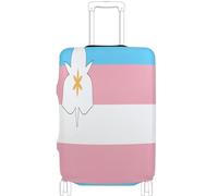 GuoChe Protezione per bagagli multi-formato per la maggior parte dei bagagli standard, morbida copertura antiscivolo per bagagli da viaggio, Bandiera della città Salt Lake City Utah Trans Pride, S 18