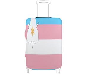 GuoChe Protezione per bagagli multi-formato per la maggior parte dei bagagli standard, morbida copertura antiscivolo per bagagli da viaggio, Bandiera della città Salt Lake City Utah Trans Pride, M 22
