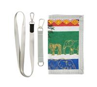GuoChe Ragazzi Trifold Sport All'aria Aperta Portafoglio per Bambini Portafogli Carta di Credito Carta di Identità Sottile Piccolo Portamonete Sud Africa Culture