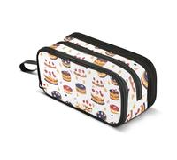 GuoChe Sacchetti di matita in nylon per torte per ragazzi grande capacità cerniera astuccio cancelleria per le donne delle scuole medie