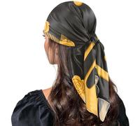 GuoChe Sciarpa di seta sciarpa scialle lunga e grande sera per collo bufanda para mujer, Giallo Rosa Canarino, One Size