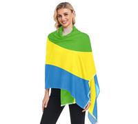 GuoChe Sciarpa oversize da donna alla moda calda neutra sciarpa per donna 94 x 188 cm donna inverno / autunno, Bandiera nazionale del Gabon, taglia unica