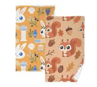 GuoChe Set di asciugamani da bagno in cotone per bambini, motivo: koala e montagna, per la vita quotidiana, set da 2 pezzi, 16 x 28 cm