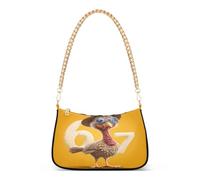 GuoChe Seven Six Turkey - Borsa a tracolla da donna, in pelle, alla moda, con catena