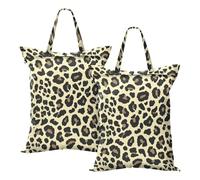 GuoChe Stampa leopardata parola chiave) Borse asciutte impermeabili per la palestra di yoga 2Pcs Sporco vestiti Bag con maniglia